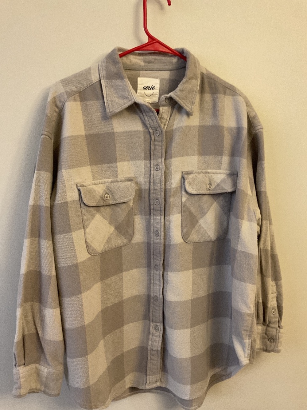 Aerie gray flannel shirt